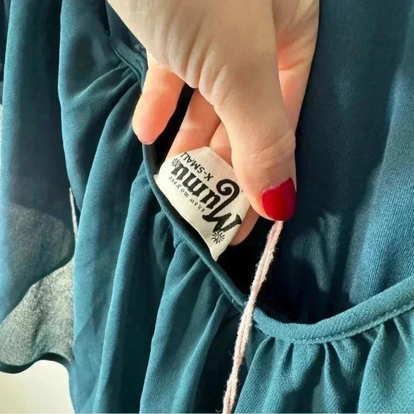 NWT SHOW ME YOUR MUMU Rebecca  Ruffle Maxi Dress XS - Picture 9 of 10